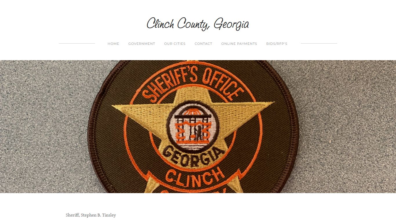 SHERIFF - Clinch County, Georgia